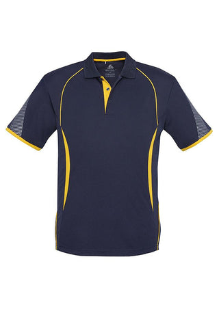 Biz Collection Mens Razor Polo P405MS - Navy/Gold
