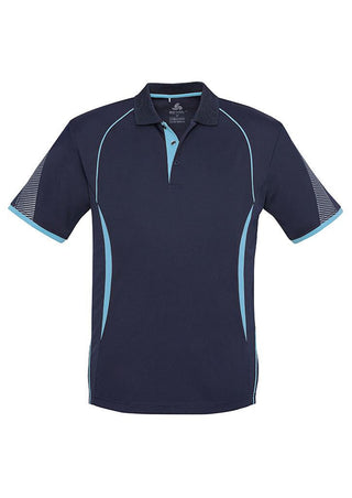 Biz Collection Mens Razor Polo P405MS - Navy/Sky