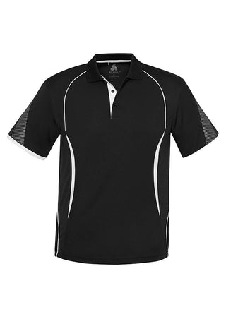 Biz Collection Mens Razor Polo P405MS - Black/White
